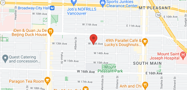 map of 3 138 W 13TH AVENUE